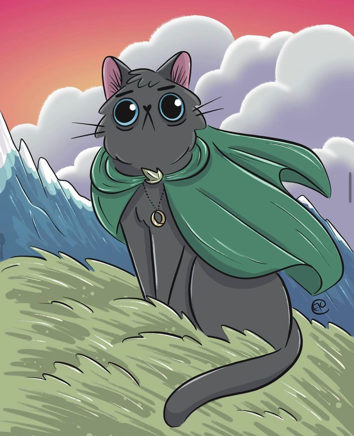 Frodo Kitty Print