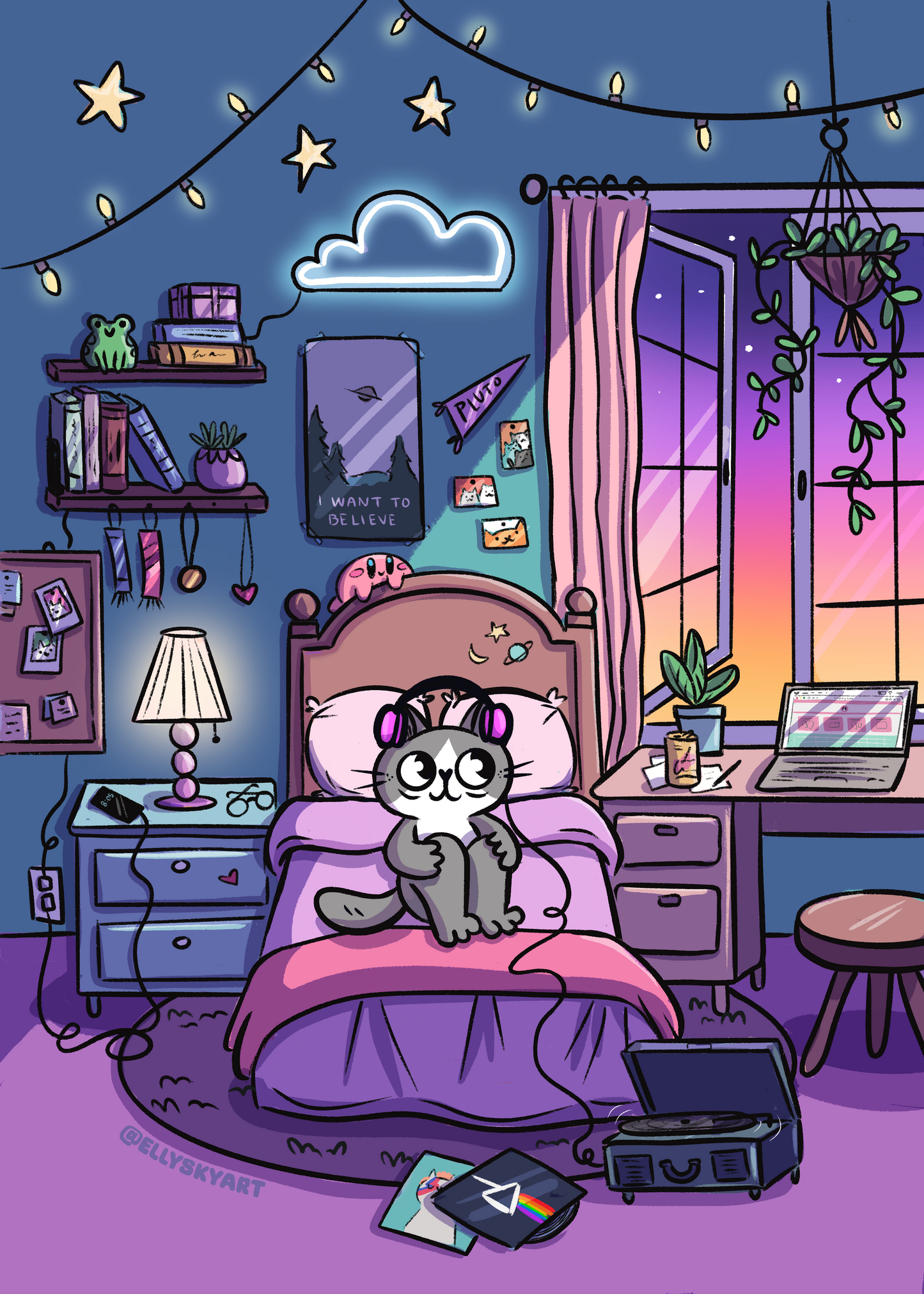 Lofi Kitty Print