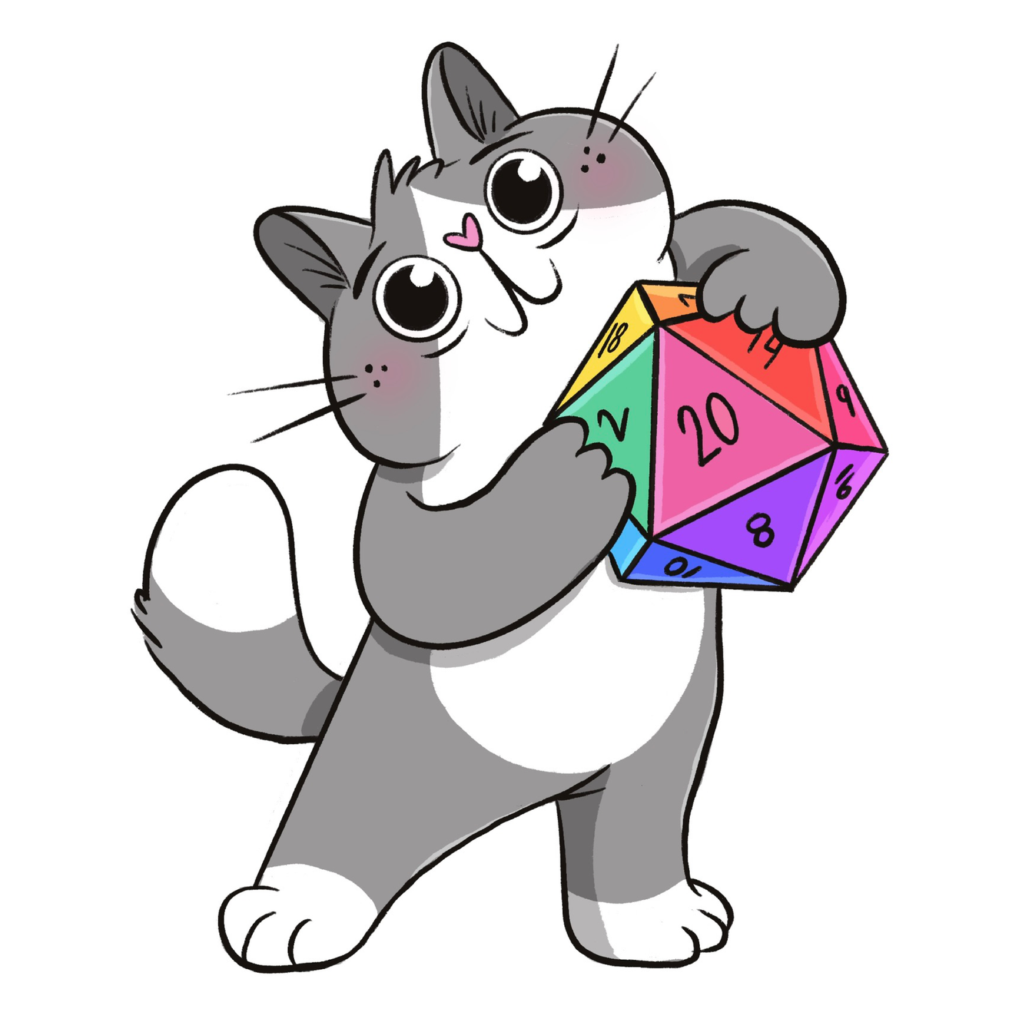 D20 Kitty Print