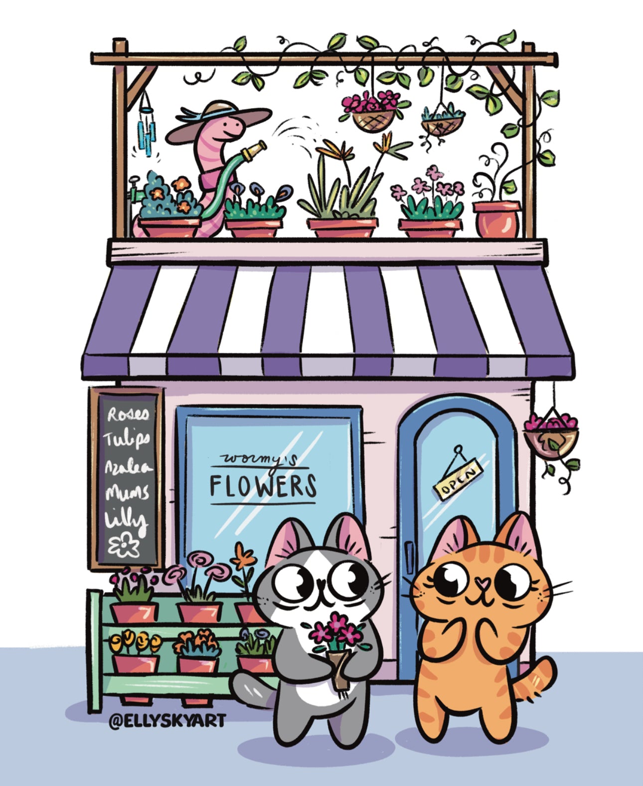 Wormy's Flowers Print