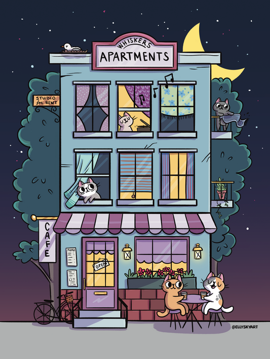 Meow Apartments Print