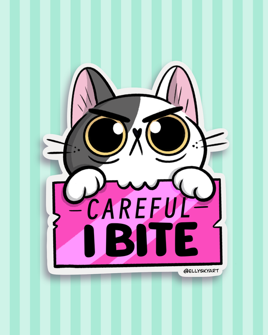 Careful I Bite - Sticker